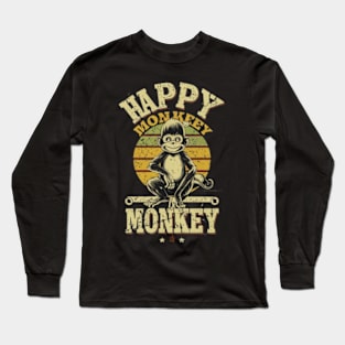 Happy Monkey Long Sleeve T-Shirt